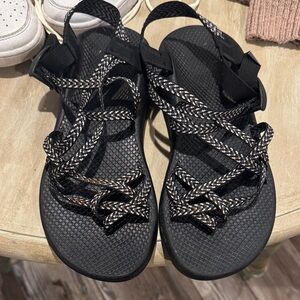 Chaco Black and Silver Women's Chaco Sandals